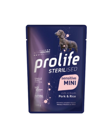 Pappetta sterilizzato sensitive mini riso e maiale Prolife Pappetta sterilizzato sensitive mini riso e maiale Prolife