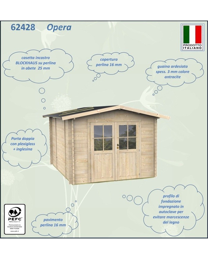 Casetta da Giardino 254 x 276 Opera Alce