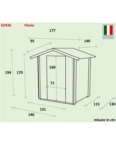 Casetta da Giardino 146 x 130 Flavia Alce Casetta da Giardino 146 x 130 Flavia Alce