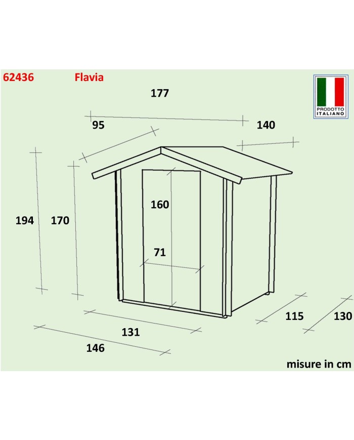 Casetta da Giardino 146 x 130 Flavia Alce
