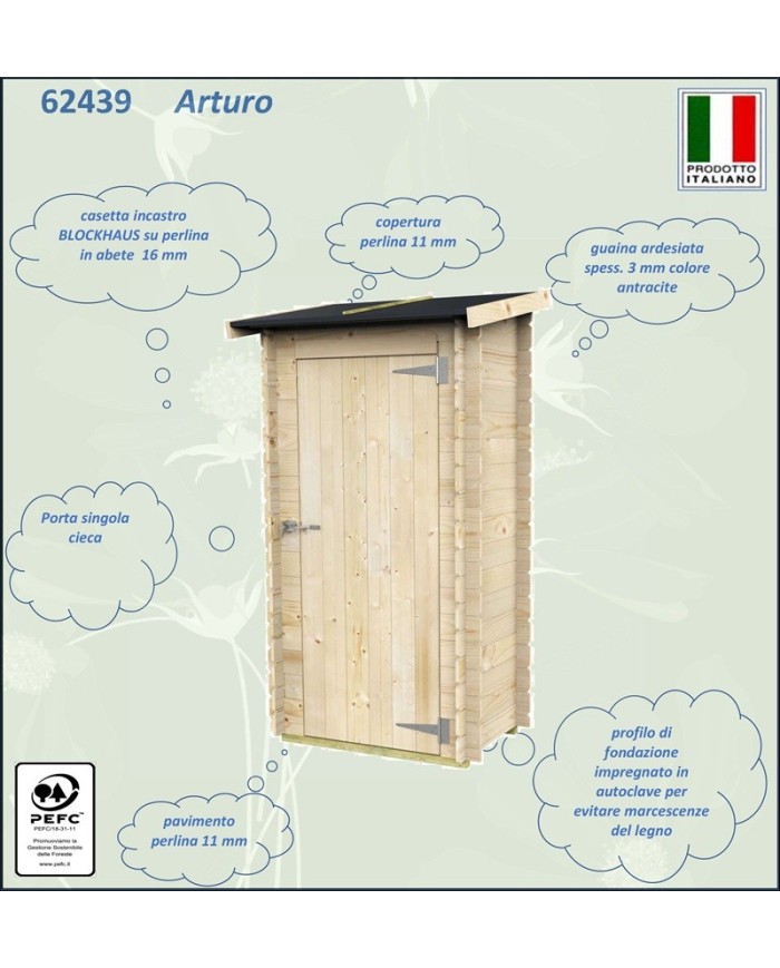 Casetta da Giardino 94 x 64 Arturo Addossata Alce