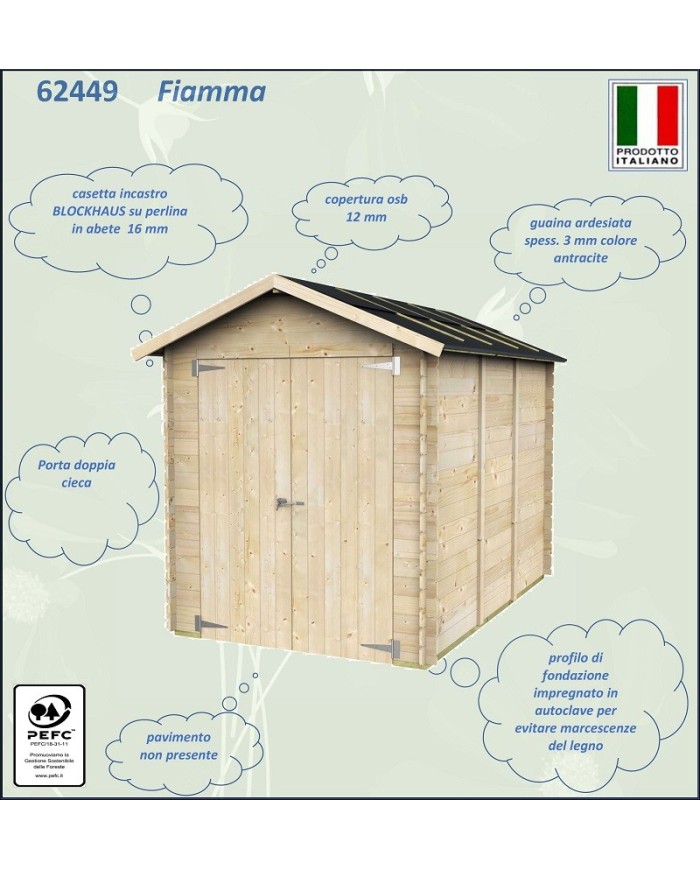 Casetta da Giardino 178 x 273  Fiamma Alce