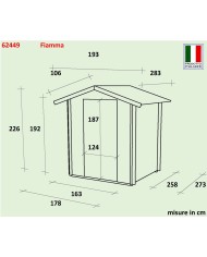 Casetta da Giardino 178 x 273  Fiamma Alce