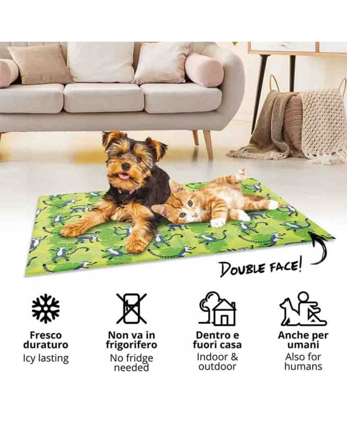 Tappeto rinfrescante per cani a tema lemure Croci