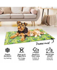 Tappeto rinfrescante per cani a tema lemure Croci