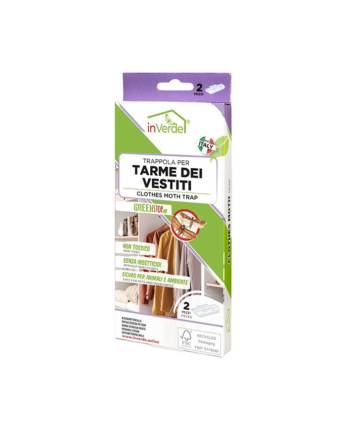 Trappola per le tarme dei vestiti - 2 pezzi In Verde