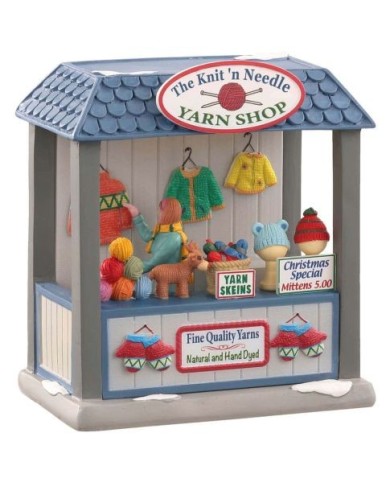 Lemax NEGOZIO THE KNIT 'N NEEDLE - THE KNIT 'N NEEDLE YARN SHOP villaggio di natale