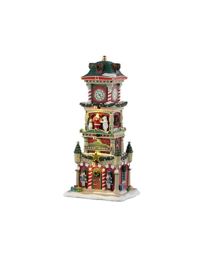 Lemax The Village Square Clock Tower Villaggio di natale