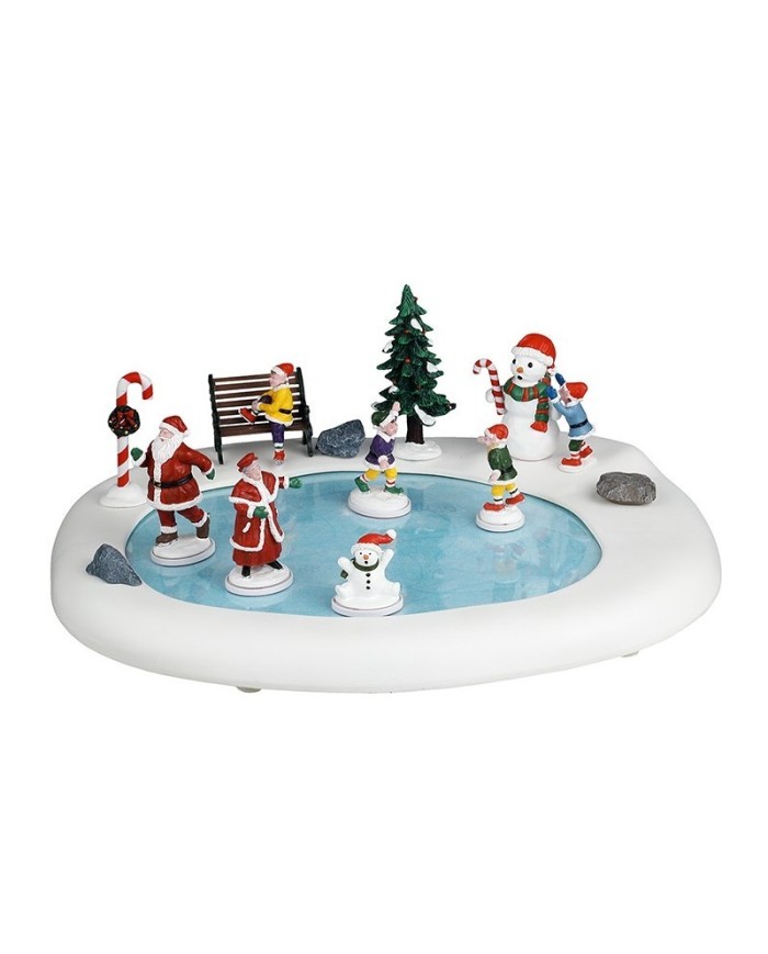 Lemax Northern Lights Skating Pond Villaggio di natale