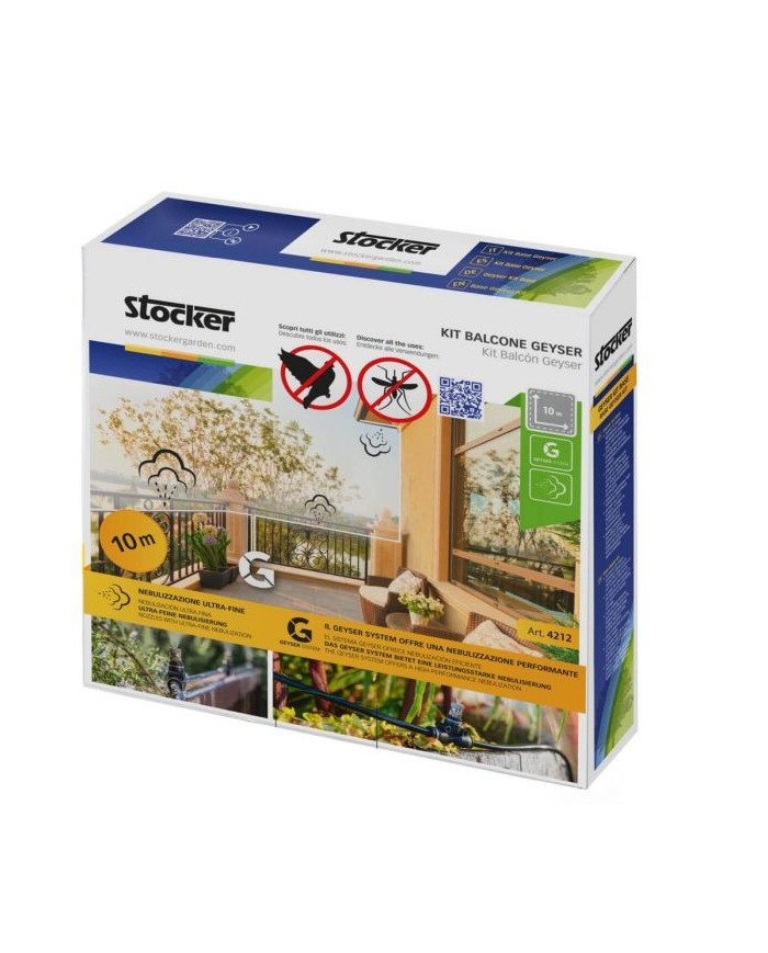 Kit balcone geyser tubo 10 mt Stocker