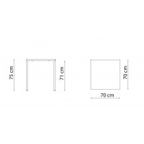 Tavolo da esterno Quatris 80x80 in metallo QT8080 Vermobil Tavolo da esterno Quatris 80x80 in metallo QT8080 Vermobil