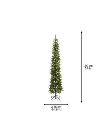 Albero di natale Slim fir LED kaemingk