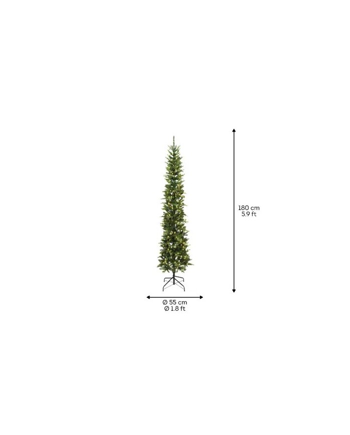 Albero di natale Slim fir LED kaemingk