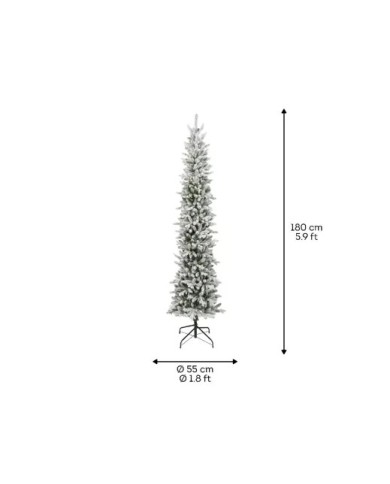 Albero di Natale Slim Innevato 180 cm – kaemingk
