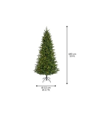 Albero di natale Sunpeaks fir Micro LED 180 cm kaeming