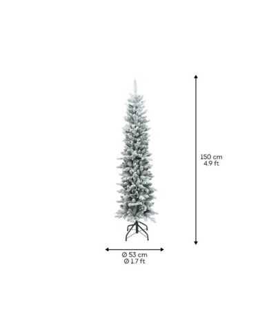 Albero di Natale Slim Innevato 150 cm kaemingk