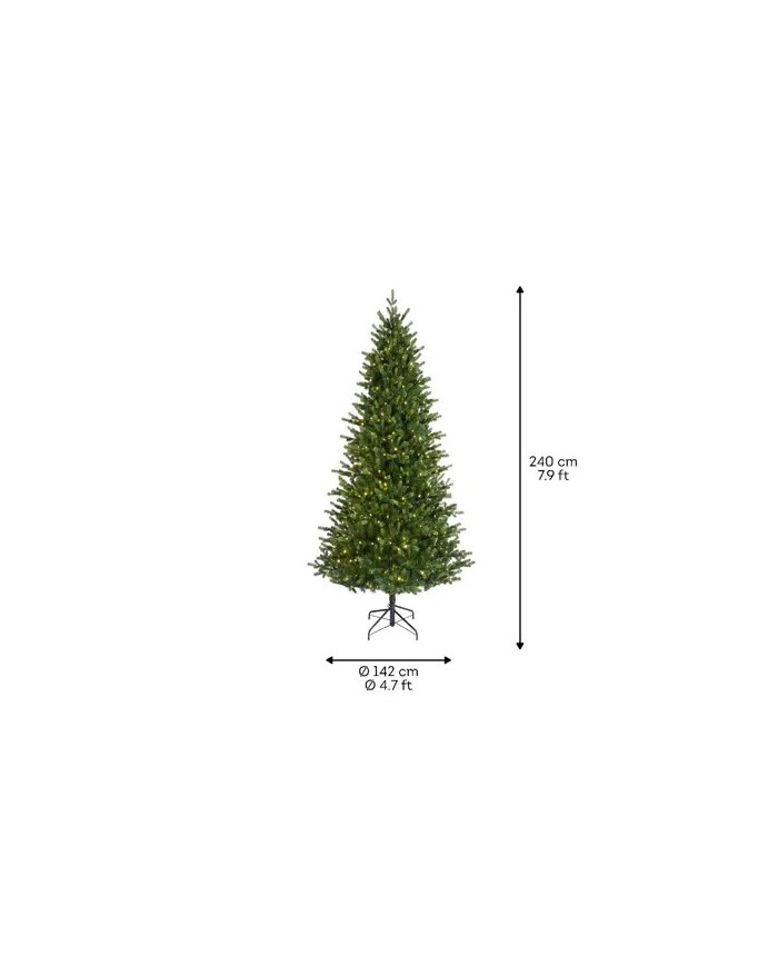 Albero di natale Sunpeaks fir Micro LED 240 cm Kaemingk