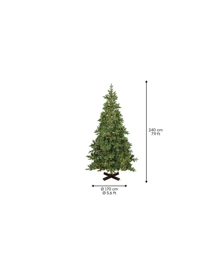 Albero di natale Rossland fir LED 240cm kaeming