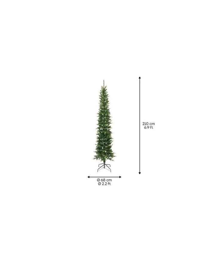 Albero di Natale Slim fir  210 cm kaemingk
