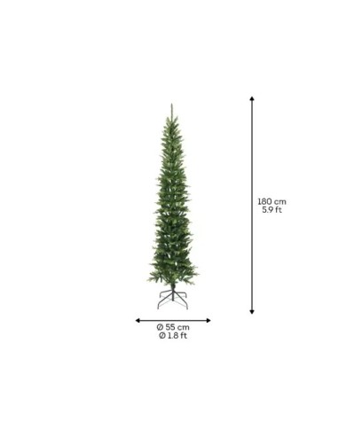 Albero di Natale SLIM FIR GREEN 180 CM