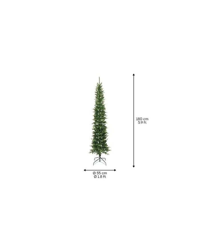Albero di Natale SLIM FIR GREEN 180 CM