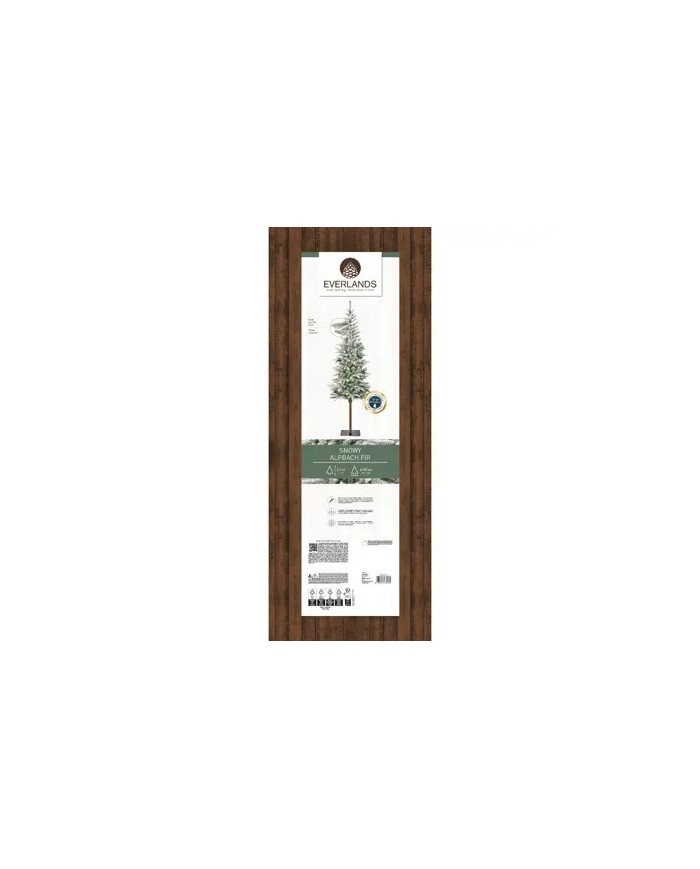 Albero di natale Alpbach fir snowy 210cm Kaemingk