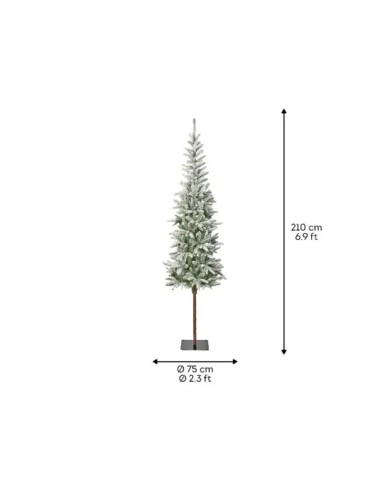 Albero di natale Alpbach fir snowy 210cm Kaemingk