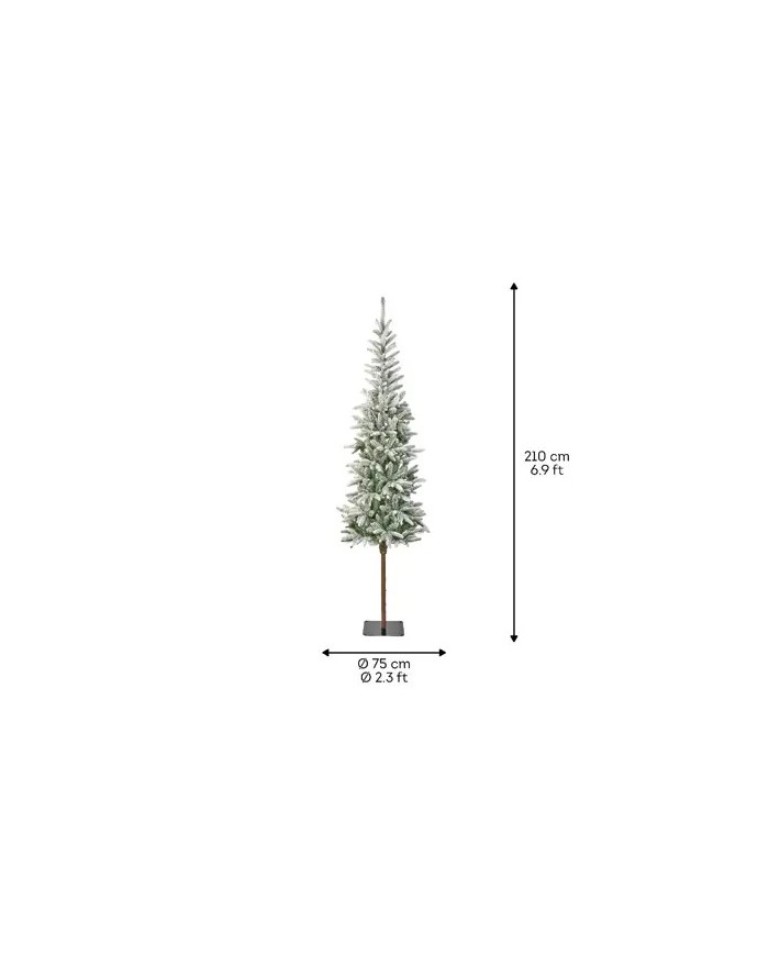 Albero di natale Alpbach fir snowy 210cm Kaemingk