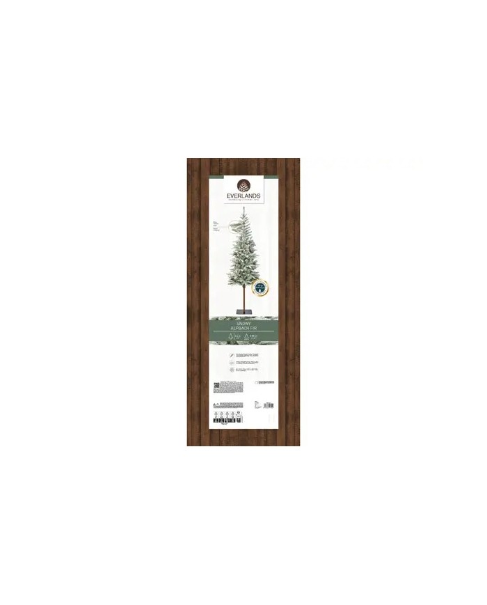 Albero di natale Alpbach fir snowy 210cm Kaemingk