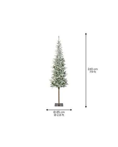 Albero di natale Alpbach fir snowy 210cm Kaemingk