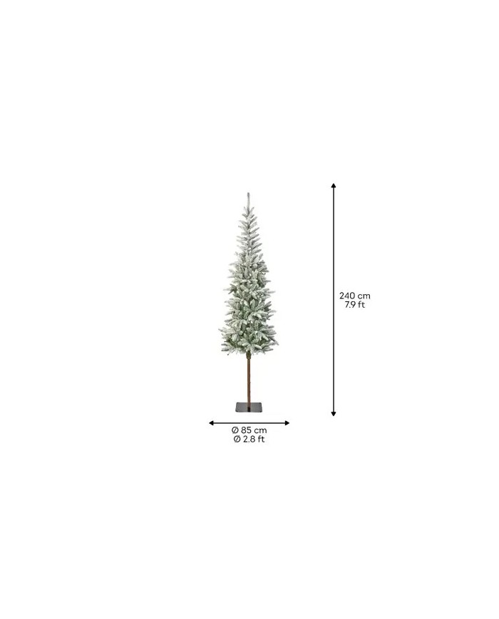 Albero di natale Alpbach fir snowy 210cm Kaemingk