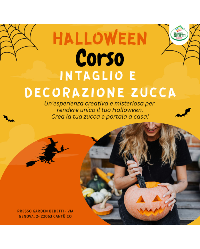 Halloween Intaglio Zucca - Corso Sabato 24 Ottobre 2026 - Ore 15:00