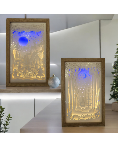Decorazione Luminosa PPS Papercut Silhouette Light Lotti Decorazione Luminosa PPS Papercut Silhouette Light Lotti