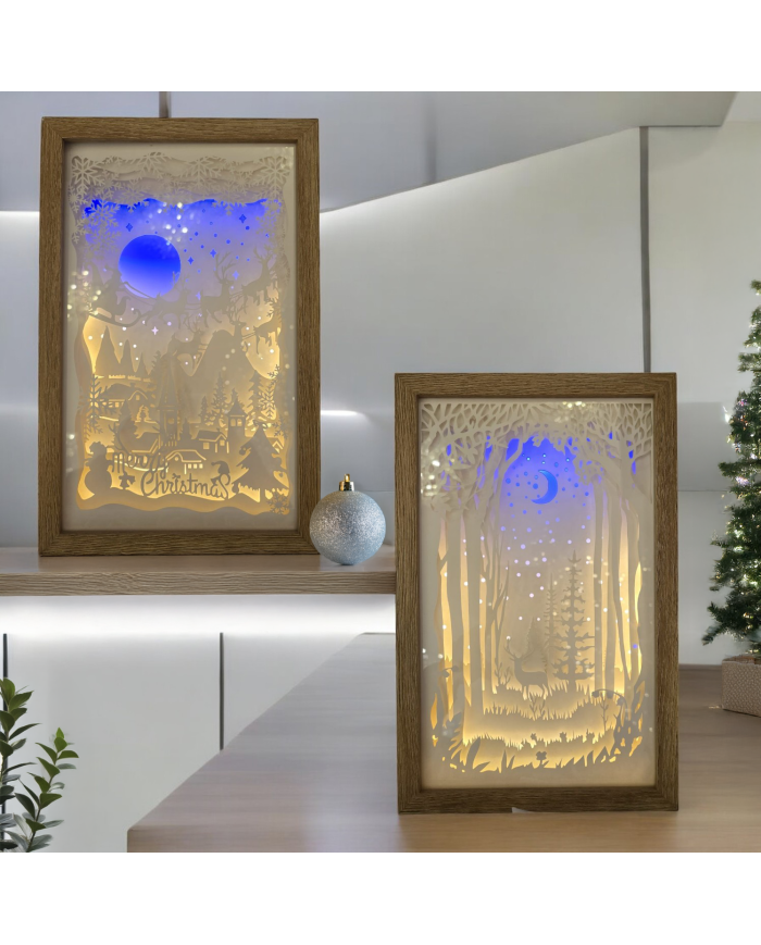 Decorazione Luminosa PPS Papercut Silhouette Light Lotti