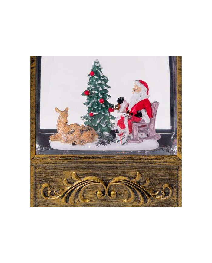 Lanterna Glitter Led Arc brunita H24cm