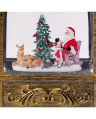 Lanterna Glitter Led Arc brunita H24cm