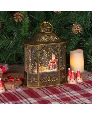 Lanterna Glitter Led Es.brunita H21cm