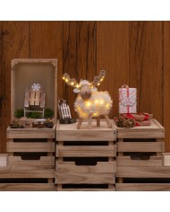 Decorazione Natalizia Pecorenna 18xH23cm illuminat Lotti