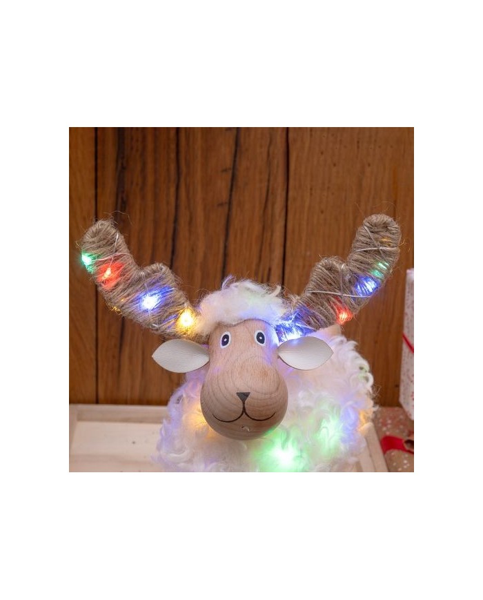 Decorazione Natalizia Pecorenna 18xH23cm illuminat Lotti
