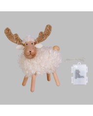 Decorazione Natalizia Pecorenna 18xH23cm illuminat Lotti