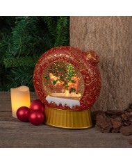 Sfera Natalizia Piatta H20cm con base ovale Plasti Lotti