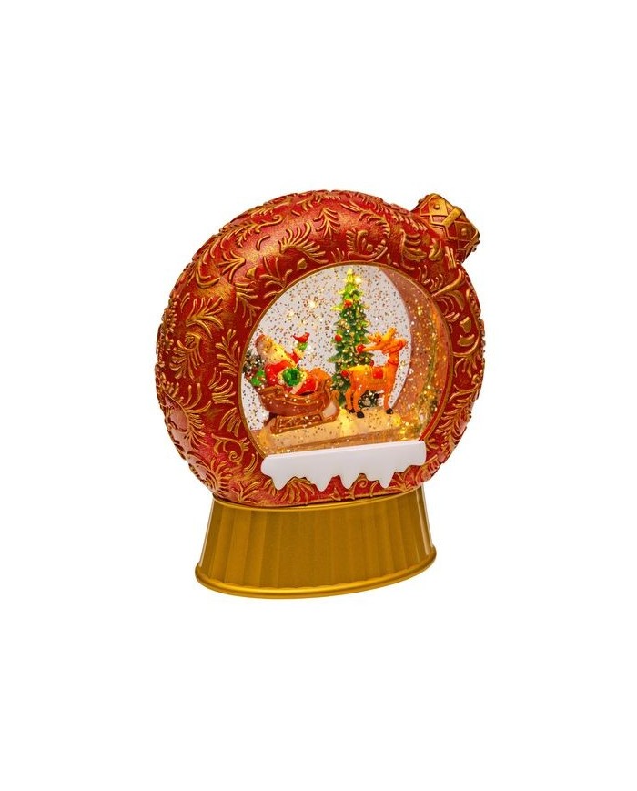 Sfera Natalizia Piatta H20cm con base ovale Plasti Lotti