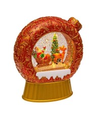 Sfera Natalizia Piatta H20cm con base ovale Plasti Lotti