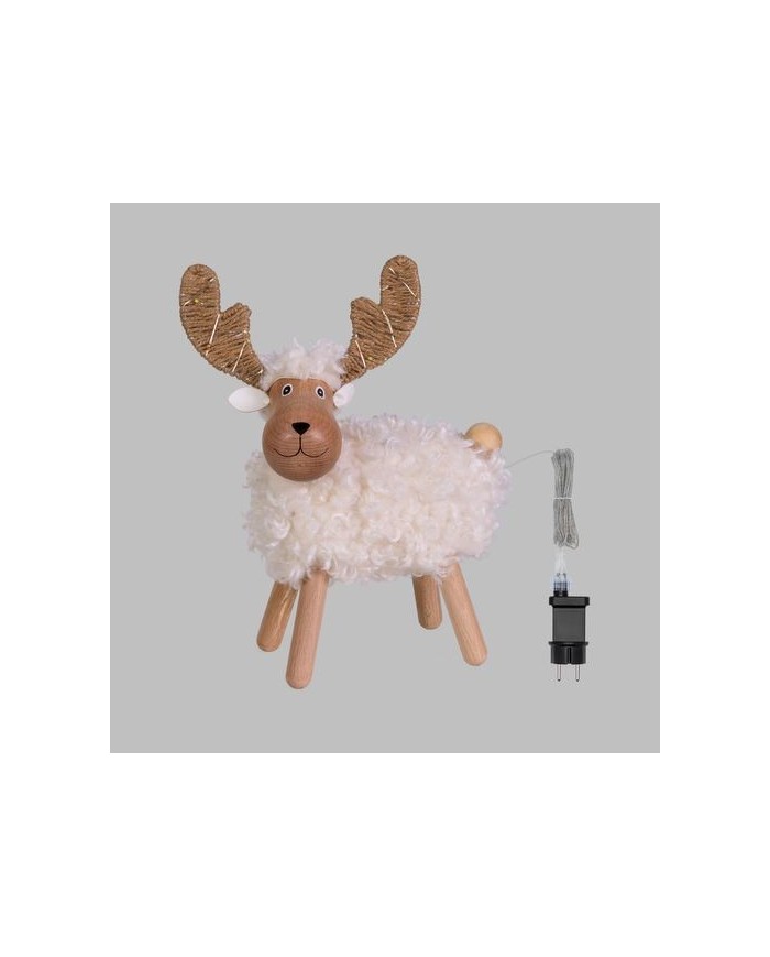 Decorazione Natalizia Pecorenna 24xH31cm illuminat Lotti