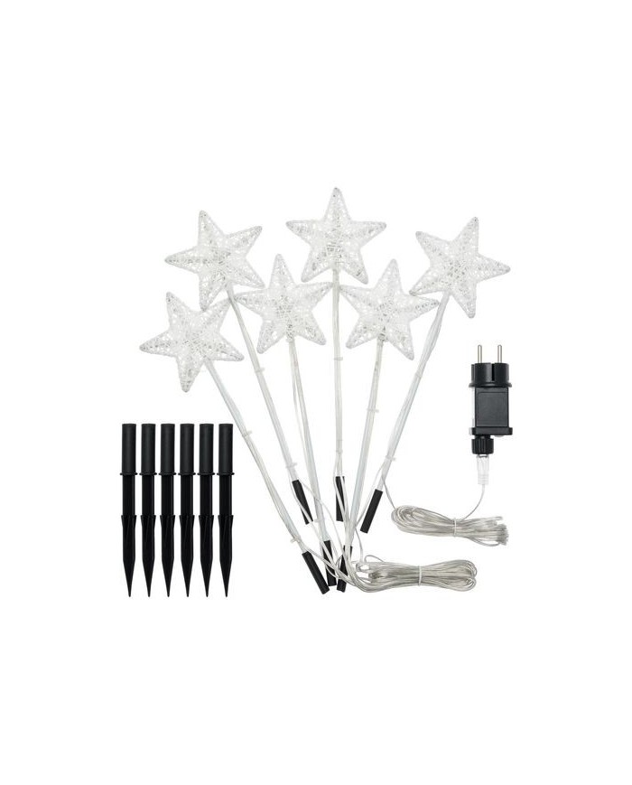 Set 6 Stick Stella Luminosa 3D H.30cm. Lotti