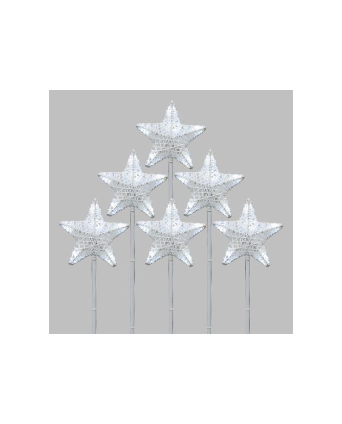 Set 6 Stick Stella Luminosa 3D H.30cm. Lotti