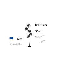 Albero Ramo Bianco Con 5 Sfere 170 Cm Lotti