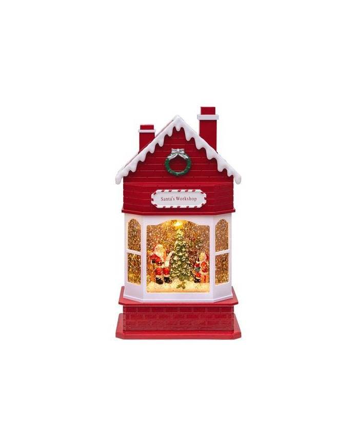 Workshop Babbo Natale Glitter Led H28cm Lotti