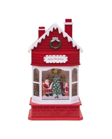 Workshop Babbo Natale Glitter Led H28cm Lotti