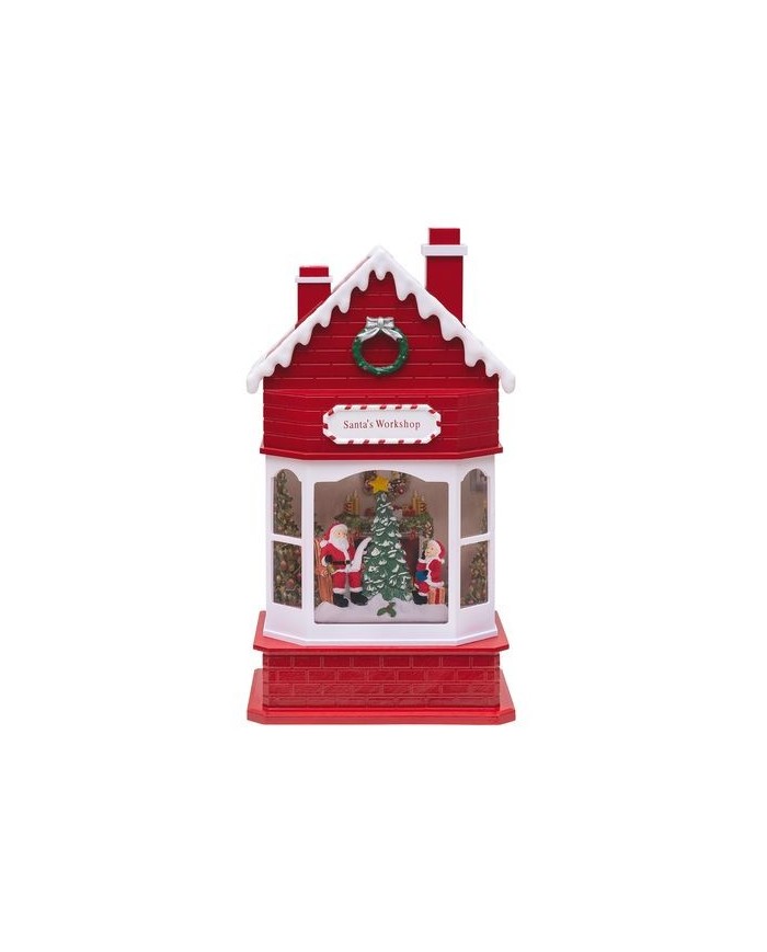 Workshop Babbo Natale Glitter Led H28cm Lotti